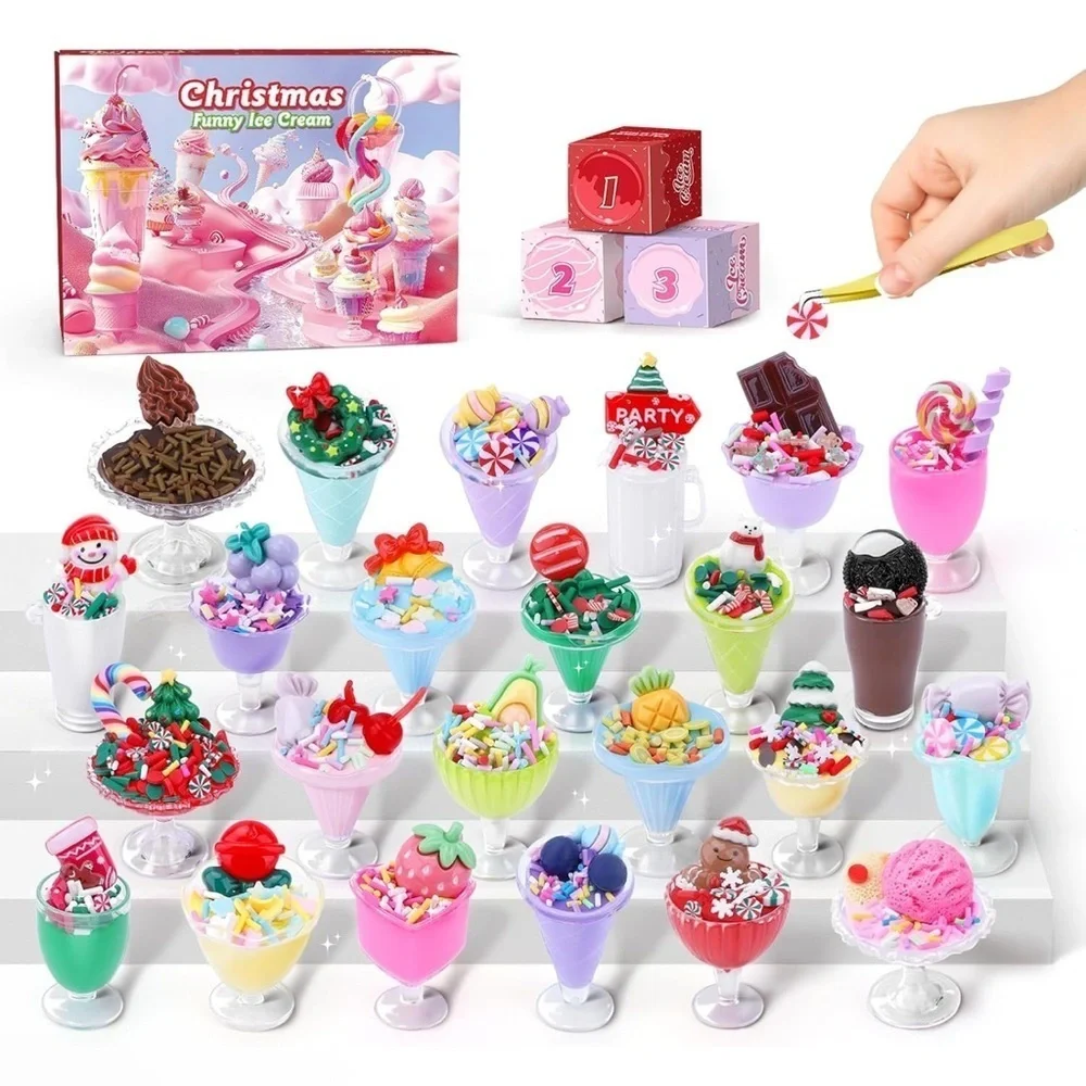 NWT Christmas Funny Ice Cream Playset Advent Calendar